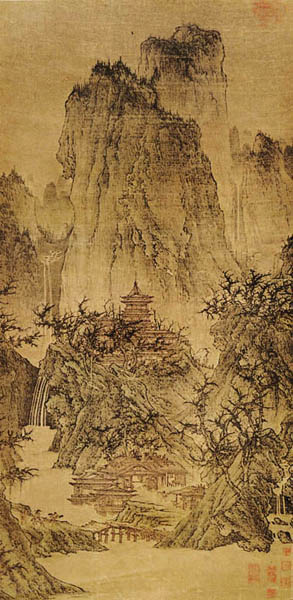 《晴峦萧寺图》(北宋·李成)